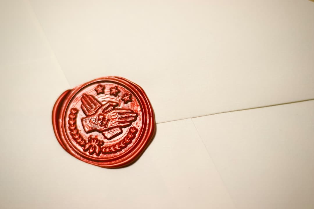 Apostille stamp on document