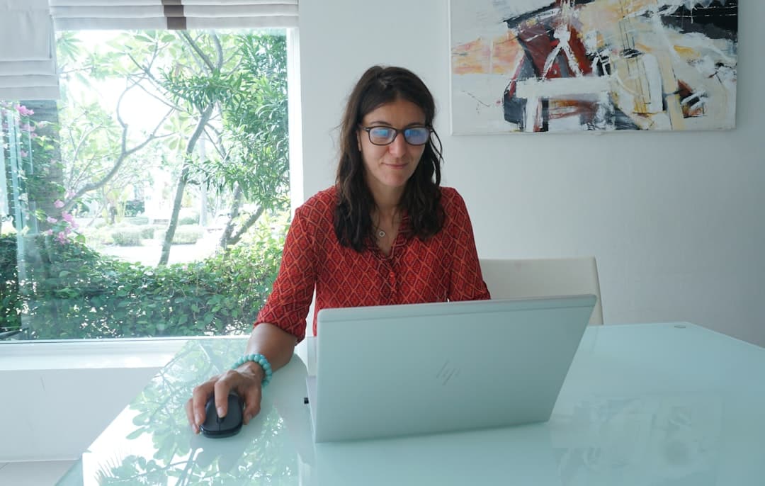 Professional working on laptop in Ecuador